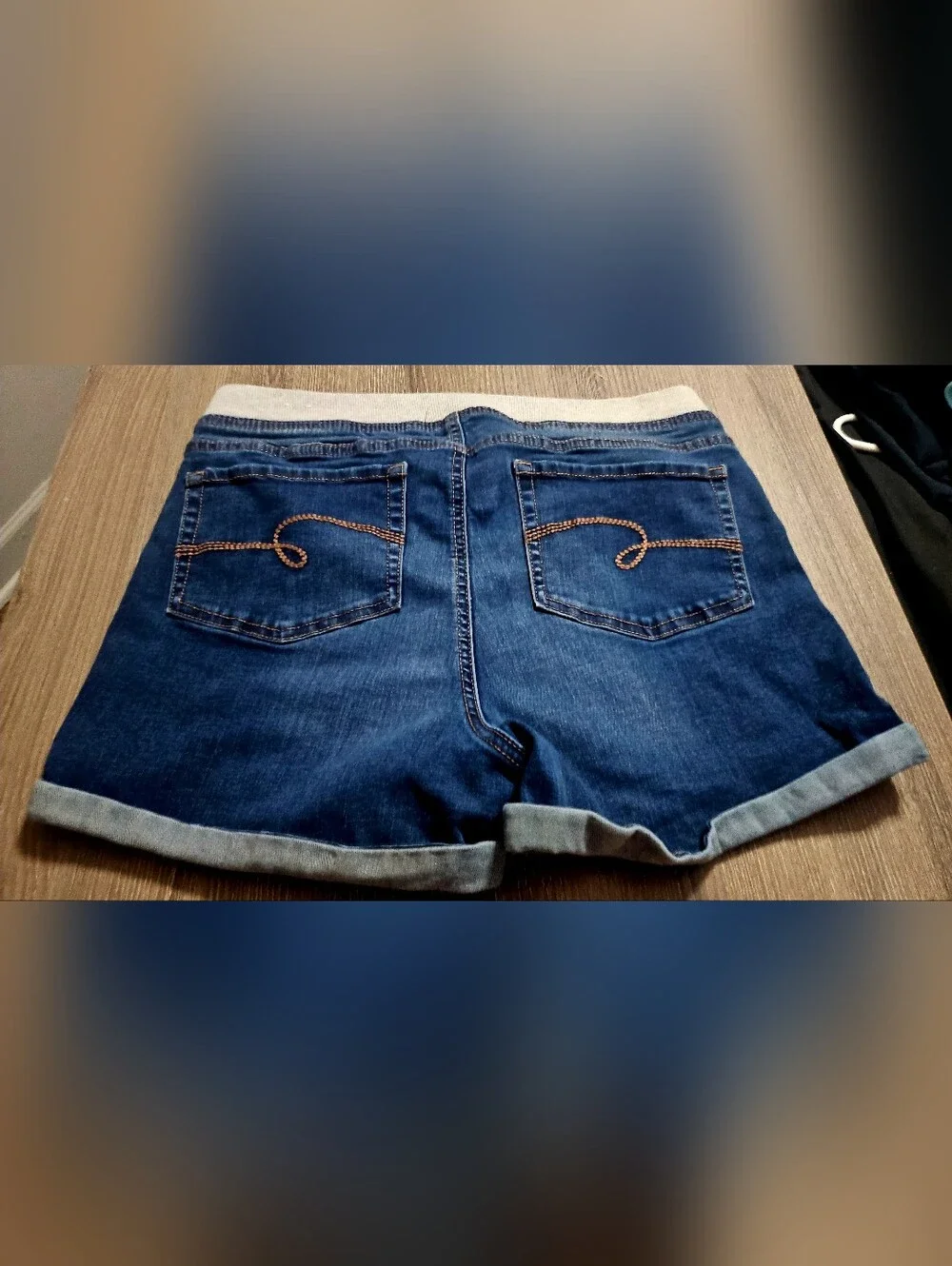 Girls Justice Stretch Waistband Distressed Denim Shorts Size 20 plus